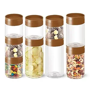 MILTON Stack IT Airtight Plastic Storage Jar & Container Set for Kitchen Storage