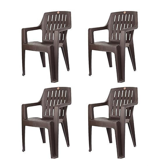 CELLO Ritzy Chair Set of 4, Matte Brown