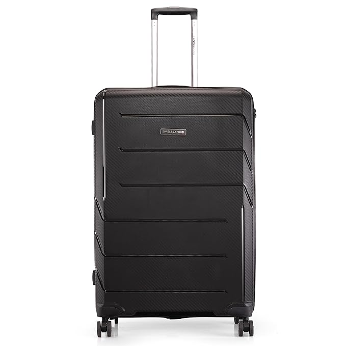 Swissbrand Matterhorn Range Black Color Hard Large Luggage