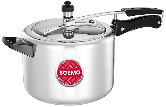Amazon Brand Solimo 5L Induction Pressure Cooker Silver