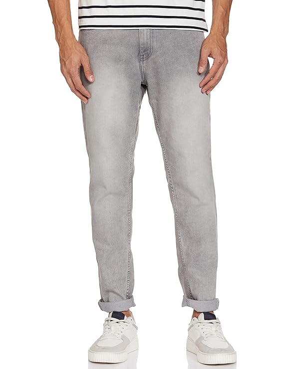 Amazon Brand - Symbol Men's Carrot Fit Cotton Lycra Stretchable Jeans