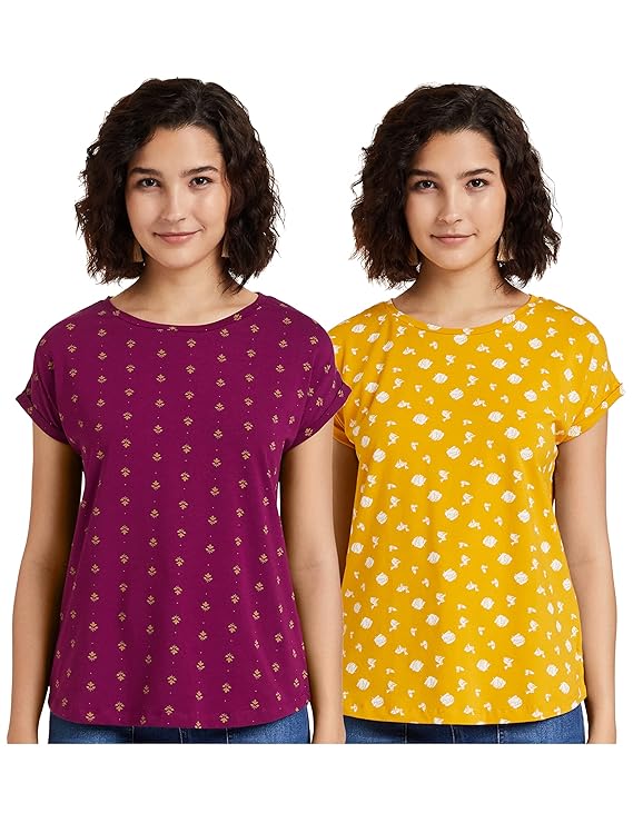 Amazon Brand - Myx Women's Cotton Loose Top (Available in Plus Sizes)