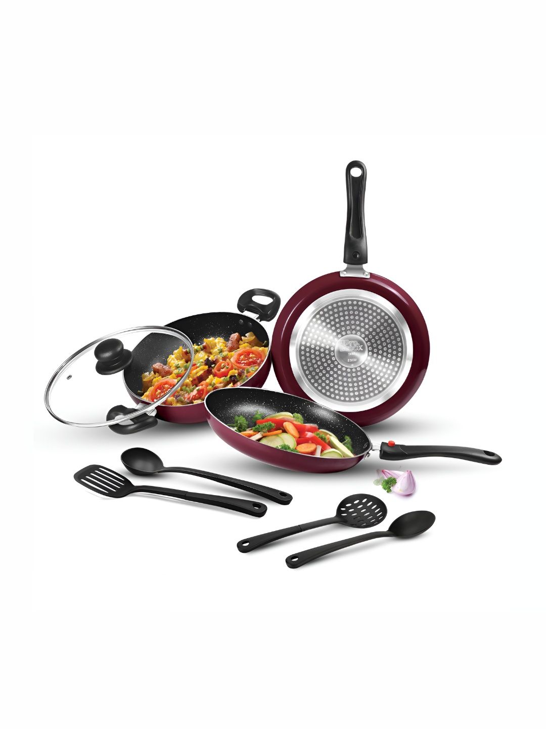 Set of 7 Pro Cook Kitchen Jewel Plus Granito Non Stick Aluminium Induction Cookware