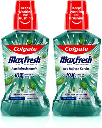 Colgate Maxfresh Plax Antibacterial Mouthwash, 24/7 Fresh Breath - Freshmint (1000 ml)