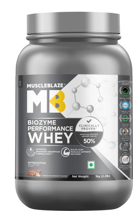 MUSCLEBLAZE Biozyme Performance Whey Protein Powder, 25g Protein Per Scoop