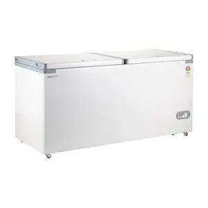 Amazon Basics Double Door Deep Freezer | 5 Star Rated | Stabilizer-Free | Extended Cooling Retention | With Bottom Wheels, 526 L, White