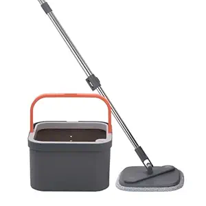 BonKaso 360 Spin Mop with Square Bucket - Best Home Floor Cleaning System