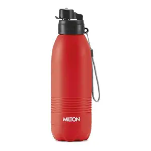 MILTON Climb 1100 Stainless Steel Sipper Water Bottle 1150 ml, Single Walled, ISI Certified I Leak Proof Lid, Rust Proof I For School, Office, Gym I Red