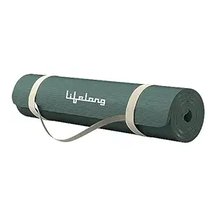 Lifelong LLYM71 Yoga Mat for Women & Men EVA Material 4mm Anti-Slip Mat for Workout|Exercise Mat For Home Gym | Yoga Mat-For Gym-Workout and Yoga Exercise I Green