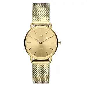 MVMT Women's Analog Gold Dial Gold Band Stainless Steel Watch