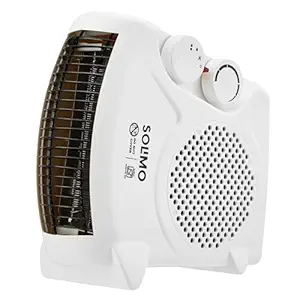 Amazon Brand - Solimo 2000/1000 Watts Room Heater with Adjustable Thermostat (ISI certified, White colour, Ideal for small to medium room/area)