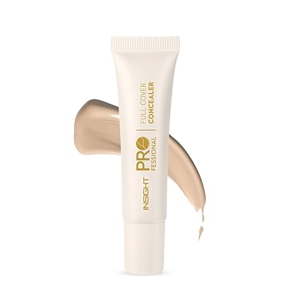 INSIGHT Professional Full Cover Concealer - LN-08 | Creamy Velvety Finish | Lightweight Waterproof Formula | Easily Blendable | Enriched with Vitamin E & Almond Oil | 20 g