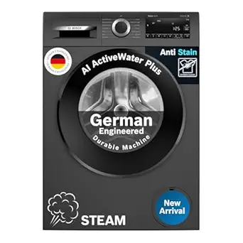 Bosch 9 kg, 5 Star, Anti Stain & AI Active Water+ Fully Automatic Front Load Washing Machine