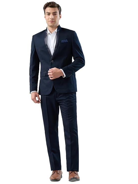 Park Avenue Super Slim Fit Dark Blue Suit For Men
