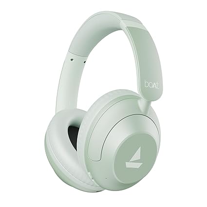 Boat Rockerz 650 Pro (2025 Launch),Touch/Swipe Controls,Dolby Audio,80Hrs Battery,2Mics Enx,Fast Charge,App Support,Dual Pair,Bluetooth Over Ear Headphones,Wireless Headphone with Mic (Sage Green)