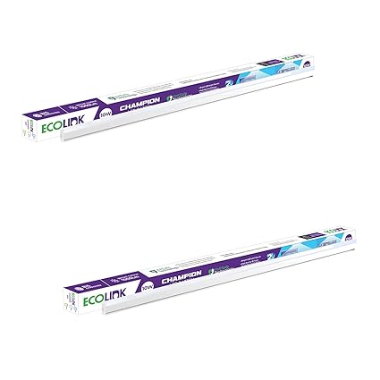 EcoLink 10-Watt Polycarbonate Batten (Cool White,Pack of 2)