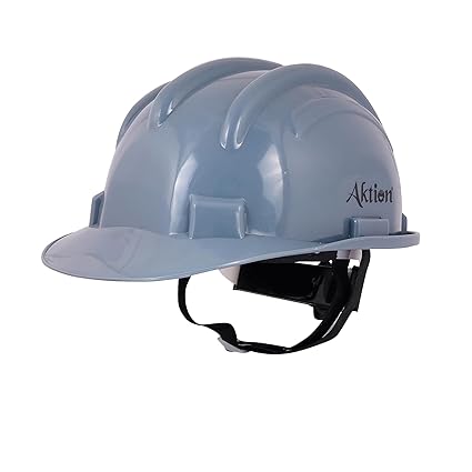 Aktion AK H12_GRY Safety Helmets Rachet Type, IS 2925:1984 Color: Grey, Pack of 10