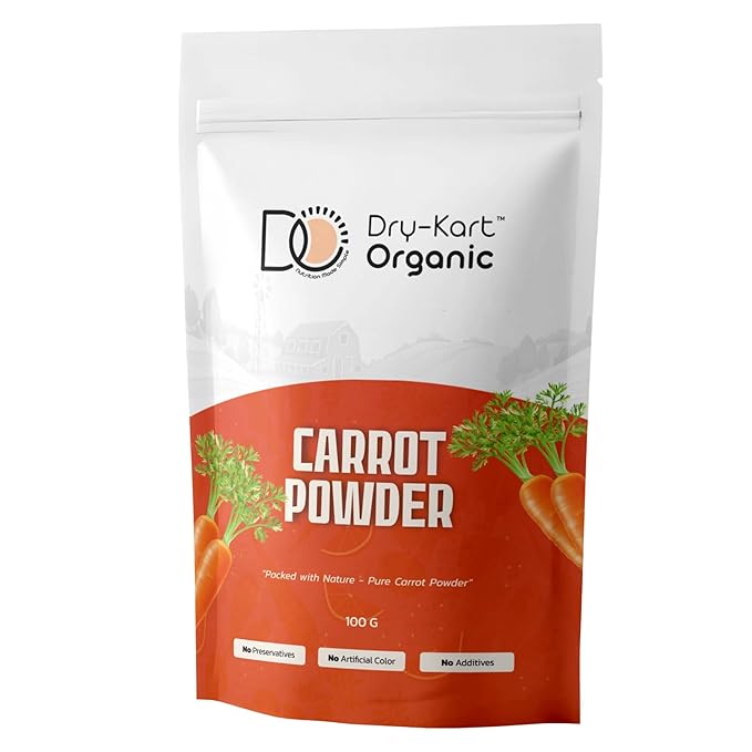 Dry-Kart Organic Carrot Powder 100 g | For Kids & Family Nutrition | 100% Pure & Natural