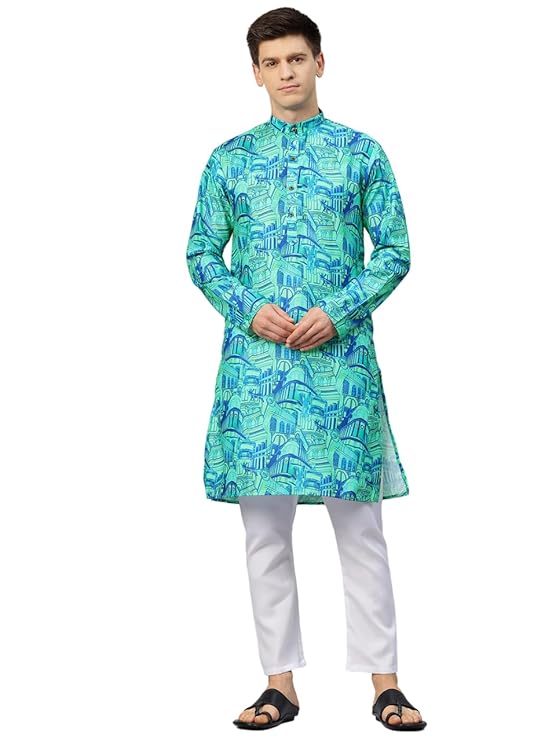 Luxrio Kurta Set for Men Cotton Blend Kurta with Pyjama Set Ethnic Set