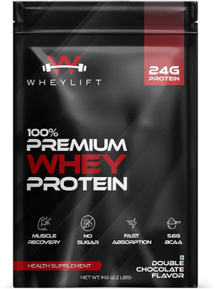 WheyLift 100% Premium Whey Protein (1 kg, Double Chocolate)