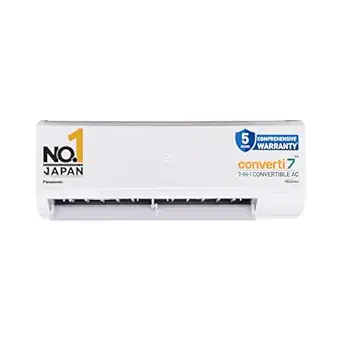 Panasonic 1.5 Ton 3 Star Inverter Split AC (Powerful Mode, Copper Condenser, 7in1 Convertible, 2-Way, PM 0.1 Filter, CS/CU-SU18AKY3T, White)