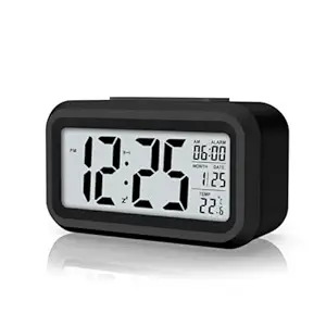 Rorian Digital Alarm Clock Large LCD Display with Smart Backlight