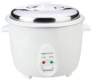 Amazon Basics 1.8 liter Electric Rice Cooker | Auto Cut-Off | 750g Capacity