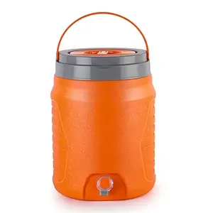 Cello Igloo Insulated Thermos Water Jug, 12L, Orange | Food Grade Inner, BPA Free, Leak Proof Lid