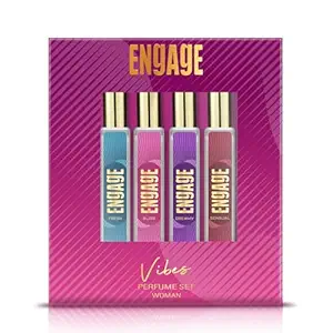Engage Vibes Perfume Spray Set for Women, 25mlX4, Travel Sized, Assorted Pack, Long Lasting, Valentine Gift For Girlfriend