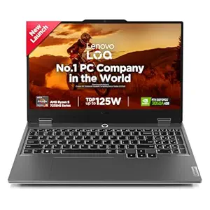 Lenovo LOQ, AMD Ryzen 5 7235HS, RTX 3050A-4GB, 12GB RAM, 512GB SSD, [FHD], 15.6"/39.6cm, 144Hz, Windows 11, Office Home 2024, Grey, 2.4Kg, 83JC00HNIN, 3 Mon. Game Pass, Gaming Laptop