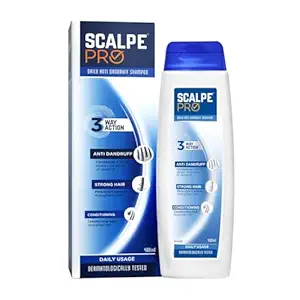 Scalpe Pro Daily Anti-Dandruff Shampoo | Removes Dandruff from Source | Prevents Itching & Irritation | Scalpe Science | Climbazole Formulation | Dermatologically Tested | For Women & Men | 400ml