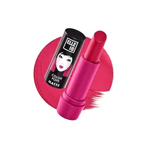 Elle 18 Color Pops Matte Lipstick, Deep Pink, Moisturising Bullet Matte