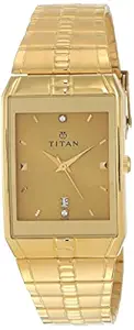 Titan Karishma Quartz Analog with Date Golden Dial Golden Metal Strap watch for Men - NT9151YM03