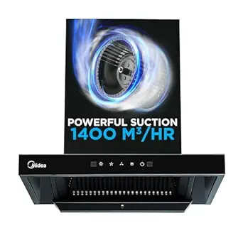 Midea 60cm 1400m3/hr Filter-less, Autoclean, Motion Sensor T Shape