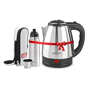 Milton Go Electro Stainless Steel Electric Kettle 1500+Flip Lid