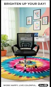 Ergonomics Black Melange Mesh Desk Chair | Lumbar Support and Adjustable Arms | Mid-Back Swivel Rolling Office Chair