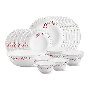 Larah by BOROSIL Opalware Dinner Set - 25 Pieces White