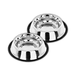 PremiumAV Stainless Steel Pet Bowl 1500 ML 4 No. Size Dog & Cat Feeding Bowl