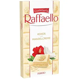 Ferrero Raffaello Chocolate Bar with Coconut and Almond Cream 90g