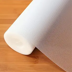 Drawer and Shelf Liner Roll for Cabinets, Cupboards and Kitchen Use | Anti Slip Diamond Texture | Washable Material | 45 cm x 500 cm (White)
