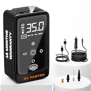 Best Portable Car and Bike Tyre Inflator with 4500mAh Power Bank