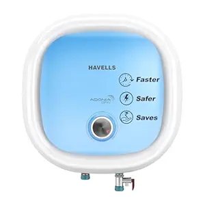 Havells Adonia Spin 15 Litre Storage Water Heater(Geyser)| Temperature Sensing LED Knob| Glass Coated Anti Rust Tank| Warranty:7 Year on Tank