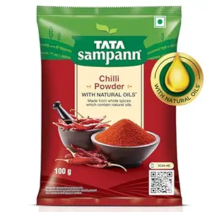 Tata Sampann Chilli Powder with Natural Oils, 100g, Lal Mirchi Powder, Mirchi Powder