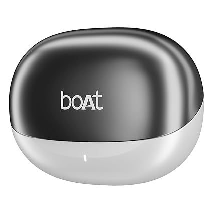 Boat Airdopes 301, 75H Battery, 4Mics ENx, ASAP Charge,Low Latency, IPX5, Stream Ad Free Music via App Support, Bluetooth Earbuds, TWS Ear Buds Wireless Earphones with mic (Arctic Whisper)
