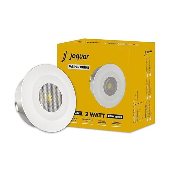 Jaquar Plastic Jasper Prime 2W LED Light Spotlight | SPOT Light for Home Ceiling