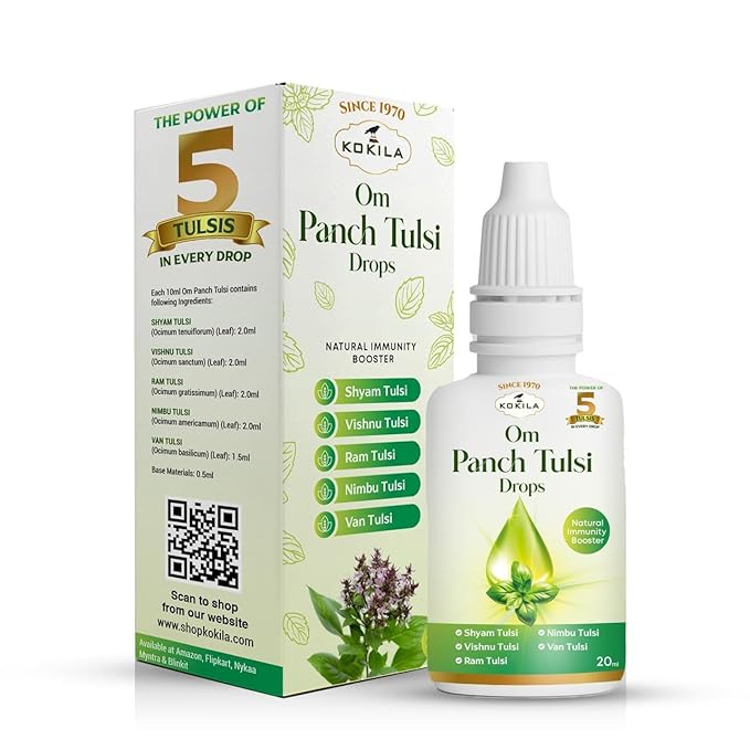 Kokila Om Panch Tulsi Drop - 20ml Natural Immunity Booster with Goodness