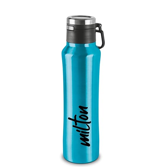 Milton Gulp 600 Thermosteel 24 Hours Hot or Cold Water Bottle, 575 ml, 1 Piece, Blue