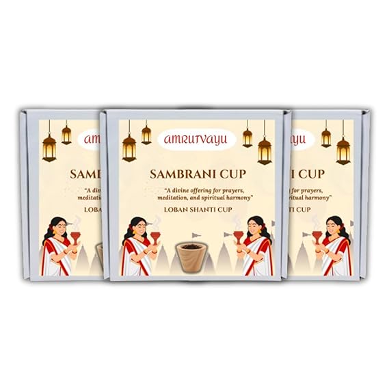 Loban Sambrani Havan Cups for Pooja 36pcs Pack of 3 | Loban Sambrani Cup with Ntaural Resin | No Charcoalm Bamboo Less | Sambrani Dhoop Cup Natural & Traditional