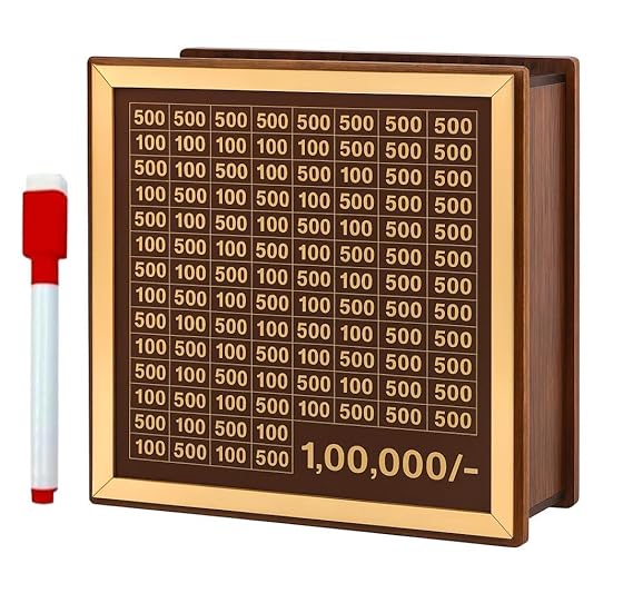 Wooden Money Saving Box for Kids & Adults with Lock and Counter
