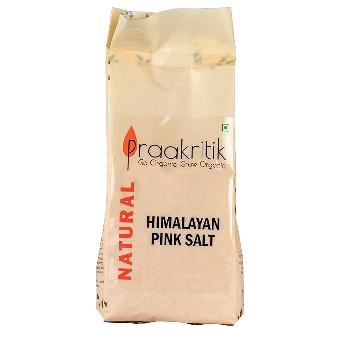 Praakritik Natural Himalayan Pink Salt 500g Mineral Rich Salt for Healthy Cooking | Natural Substitute of Iodised White Salt | Pink Salt for Healthy Life